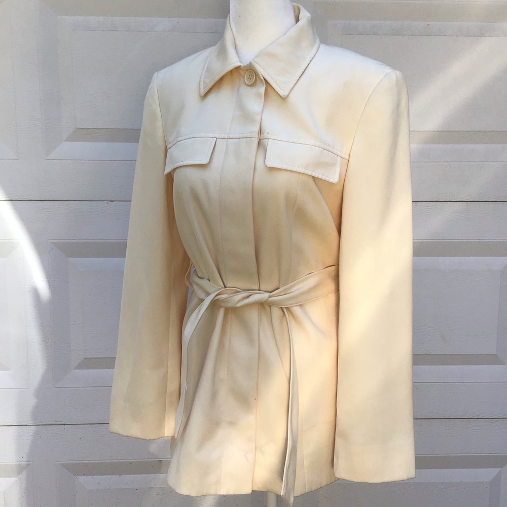 United Colors Benetton Blazer Jacket Womens Size 40/US 8 Beige 70s Casual Italy